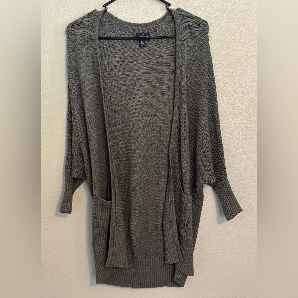 American Eagle Outfitters Grey Slouchy Knit Cardigan